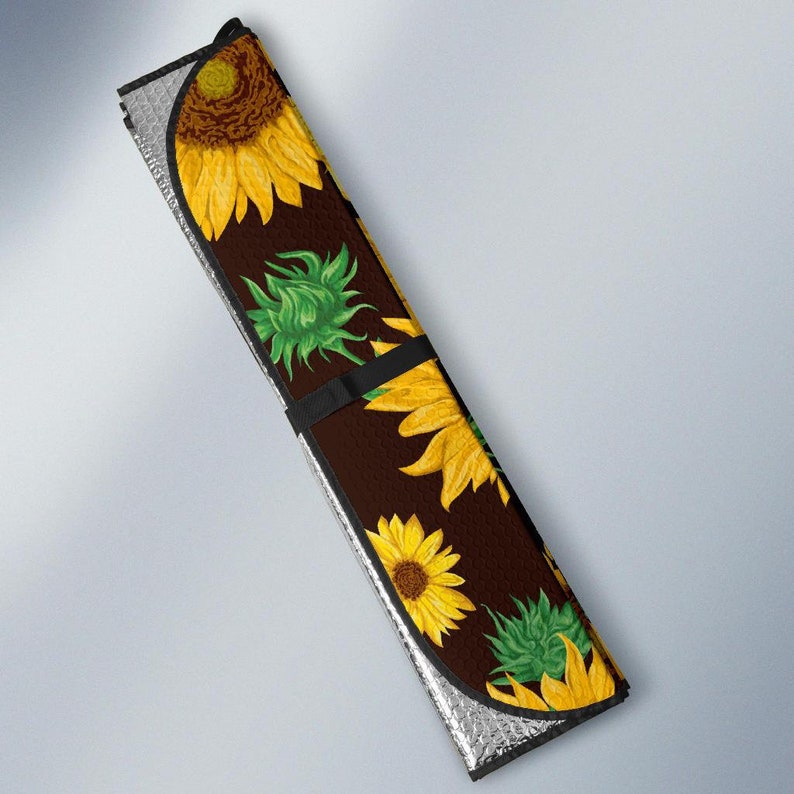 Sunflowers Floral Flowers Car Windshield Sun Shade Visor Car Etsy