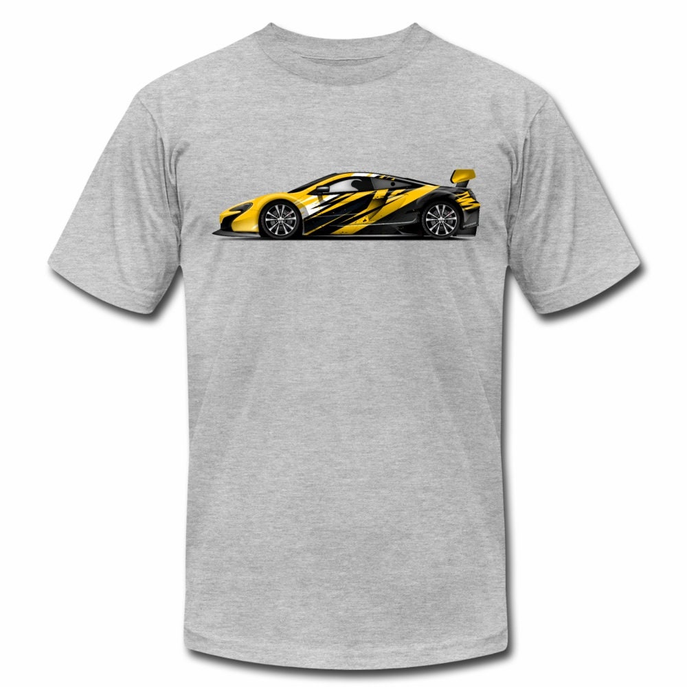 Yellow Sports Car Racers Race Tshirt Unisex Tshirt Mens Etsy