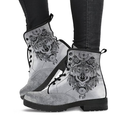 womens grey casual boots