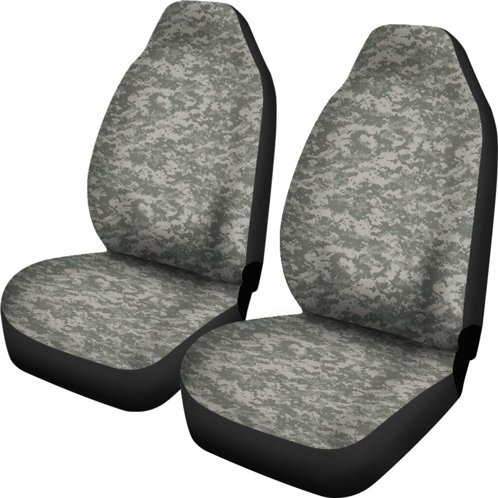 Desert Grey Digital Camouflage Car Seat Covers Pair 2 Front Etsy