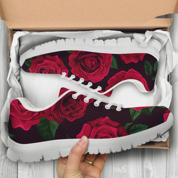 black shoes with roses