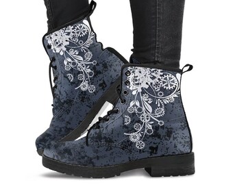 black floral boots