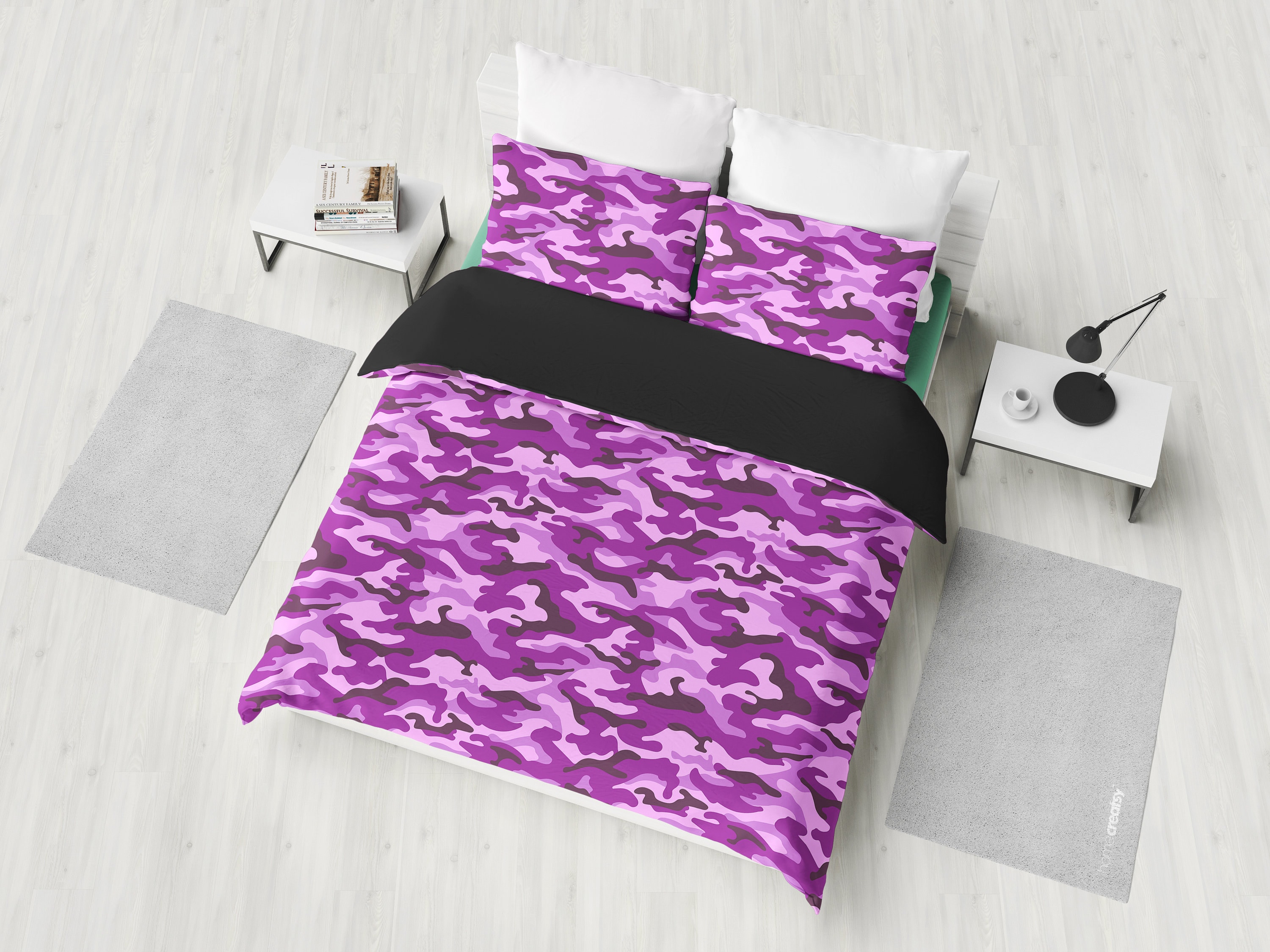 Purple camo crib bedding clearance