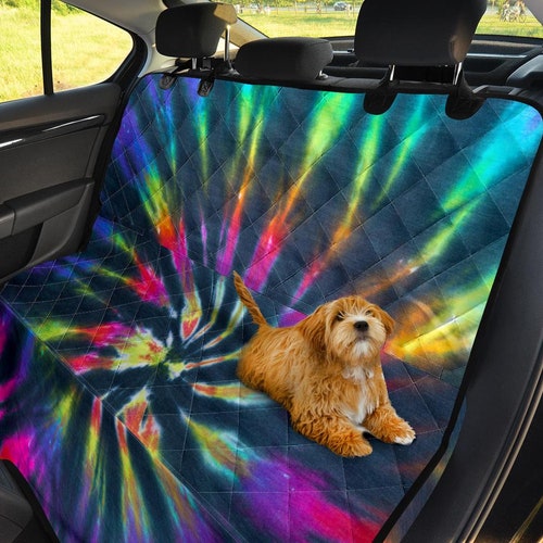 Colorful Tie Dye Spiral Hippie Car Back Seat Pet Seat Covers Etsy