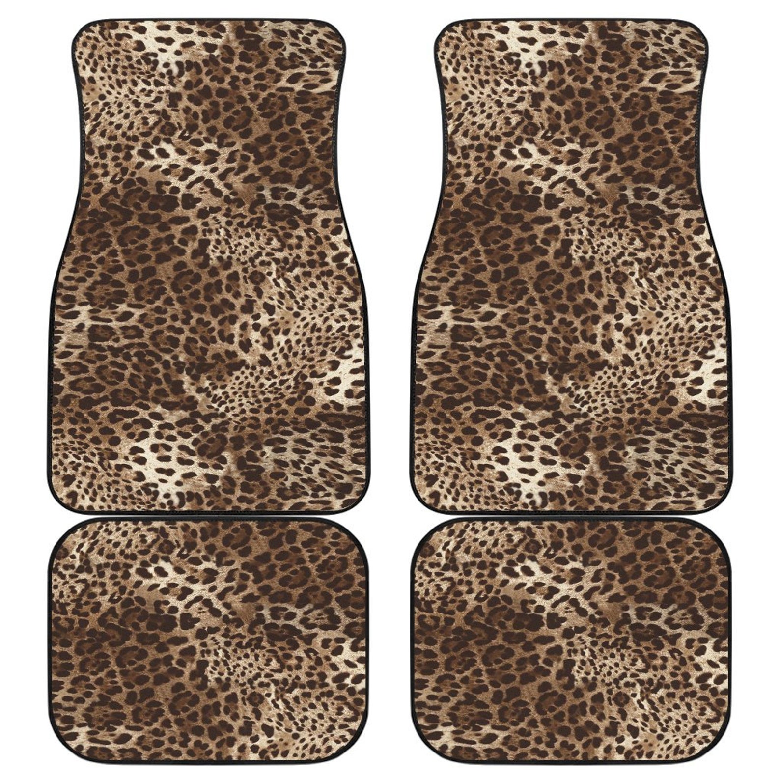Leopard Cheetah Animal Print Car Floor Mats Set Front and Etsy UK