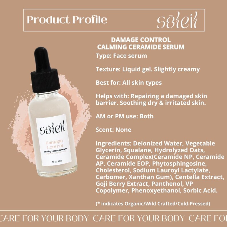 Sample Ceramide Oat Facial Serum: Irritated Overexfoliated Skin Treatment image 2