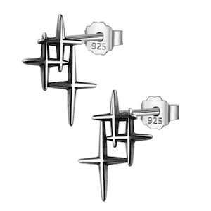 Three Crosses on Calvary Faith Religious Christian Jewelry, Inspiration, Triple Cross Earrings S925 Silver,  Small, Dainty, Minimalist