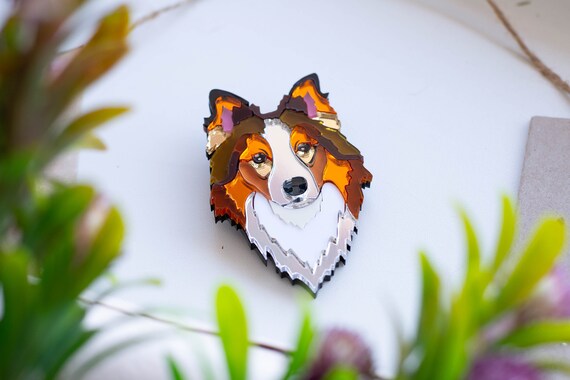 Labrador Brooch Acrylic coffee brown brooch Dog Brooch Retriever Acrylic Jewelry Animal Brooch Pet Brooch Labrador lover Dog Pin