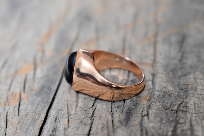 gemstone ring A9 mens Black Onyx ring solid sterling silver ring Black Onyx mens ring