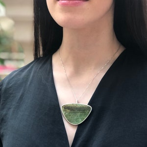 Turquoise Pendant, Triangle Pendant, Natural Turquoise, Arizona Turquoise, Statement Pendant, Large Pendant, Vintage Turquoise Pendant