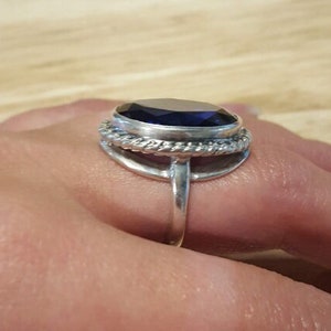 Ruby Ring, Created Ruby, Large Ruby Ring, Statement Ring, Red Ring, Vintage Ruby Ring, Large Victorian Ring, Vintage Silver Ring, Ruby image 10