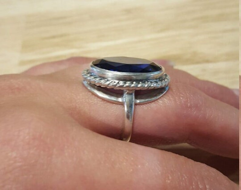 Ruby Ring, Created Ruby, Large Ruby Ring, Statement Ring, Red Ring, Vintage Ruby Ring, Large Victorian Ring, Vintage Silver Ring, Ruby image 10