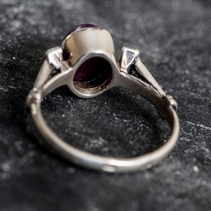 Natürlicher Rubin Ring, Rubin Ring, Vintage Ringe, Juli Geburtsstein, Massiv Silber, 3 Karat Ring, Juli Ring, Roter Ring, Statement Ring, Roter Rubin Bild 10