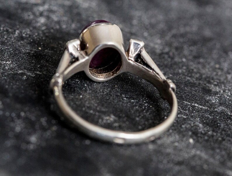 Natürlicher Rubin Ring, Rubin Ring, Vintage Ringe, Juli Geburtsstein, Massiv Silber, 3 Karat Ring, Juli Ring, Roter Ring, Statement Ring, Roter Rubin Bild 10