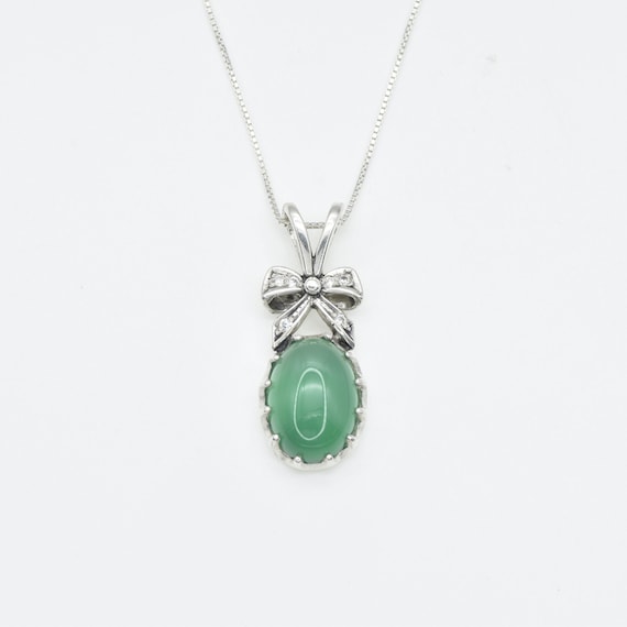 Emerald Necklace, Green Ribbon Pendant, Created Emerald  display picture 1
