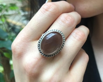 Anillo de topacio ahumado, anillo de topacio natural, piedra de nacimiento de diciembre, anillo victoriano, anillo vintage marrón, anillo de topacio, anillo de topacio ovalado, anillo de plata 925