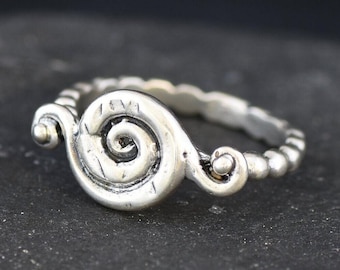 Infinity Ring, Spiral Ring, Boho Silver Ring, Artistic Silver Ring, Silver Swirl Ring, Unique Silver Ring, Silver Ring, Rare by Adina