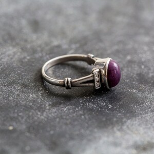 Natürlicher Rubin Ring, Rubin Ring, Vintage Ringe, Juli Geburtsstein, Massiv Silber, 3 Karat Ring, Juli Ring, Roter Ring, Statement Ring, Roter Rubin Bild 9