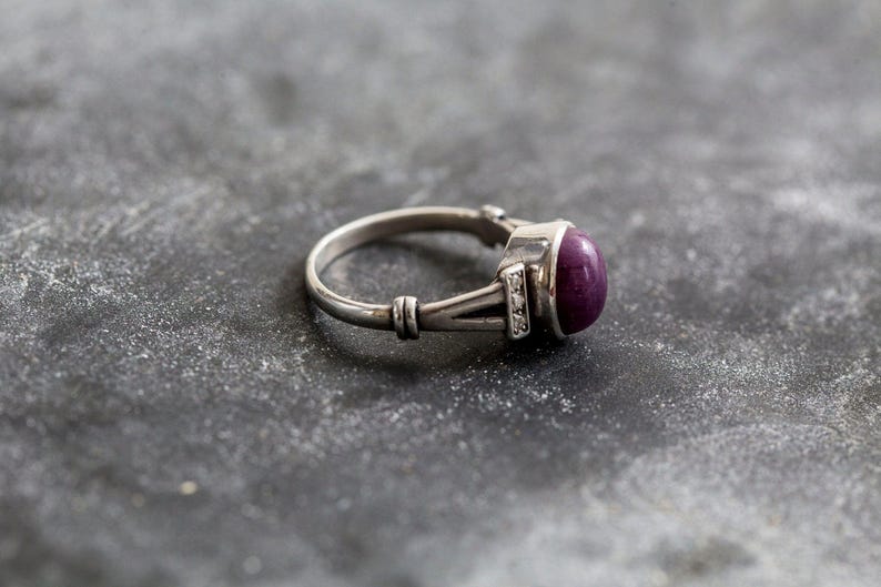 Natürlicher Rubin Ring, Rubin Ring, Vintage Ringe, Juli Geburtsstein, Massiv Silber, 3 Karat Ring, Juli Ring, Roter Ring, Statement Ring, Roter Rubin Bild 9