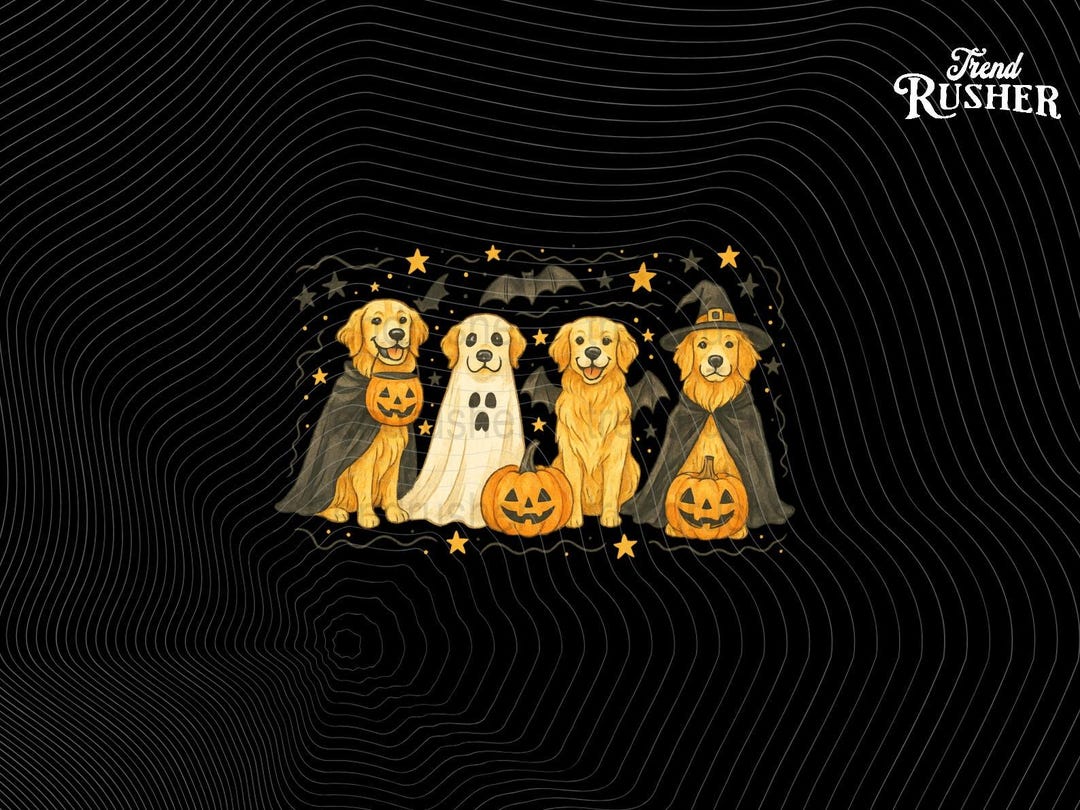 Halloween Golden Retriever Png, Halloween Dog Cut File, Ghost Dog ...