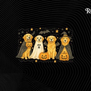 Halloween Golden Retriever Png, Halloween Dog Cut-bestand, Ghost Dog Clipart, Hondenliefhebber Png, Hond Halloween Png, Golden Mama Png