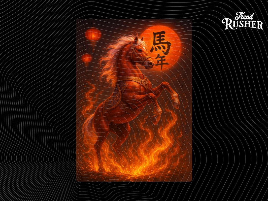 Year of the Horse Png, Chinese Zodiac PNG, Lunar New Year Decal, Cricut ...
