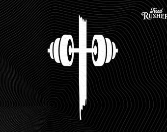 Fitness Cross Png Religiöses Fitnessstudio PNG | Workout T-Shirt | Christian Athlete Geschenk | Digitaler Download