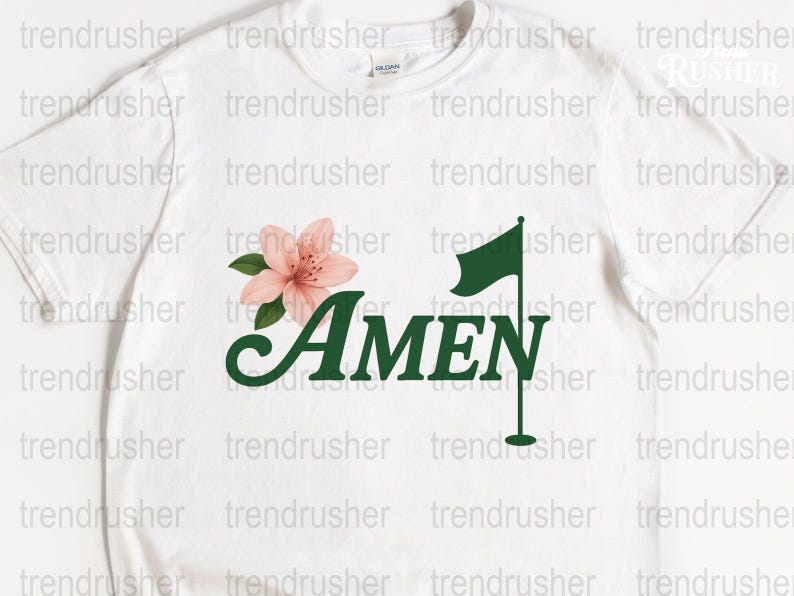 White T-Shirt with Floral Amen Design, Trendy Graphic Tee, Casual Christian Apparel, Gift Idea