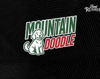 Mountain Doodle Dog Lovers PNG: Vintage Retro Outdoor Hiking Design for Dog Mom Dad, Instant Digital Download