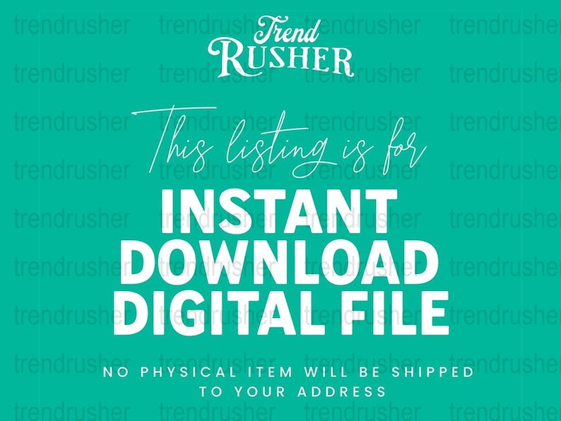 Trend Rusher Instant Download Digital File, Modern Graphic Design JPEG, No Physical Item, Creative Digital Artwork