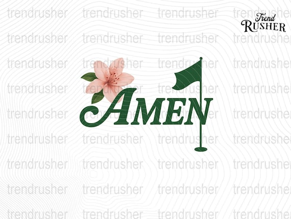 Amen Floral Master Golfer Png | Azalea Golf Quote Png | Floral Golf Course Design | Golf Tournament Season Art | Digital Download