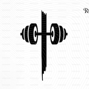 Puede incluir: Gráfico en blanco y negro de una barra con pesas a cada lado. La barra está centrada verticalmente y tiene un poste roto y texturizado. El fondo tiene un patrón ondulado. El texto "Trend Rusher" está en la esquina superior derecha.