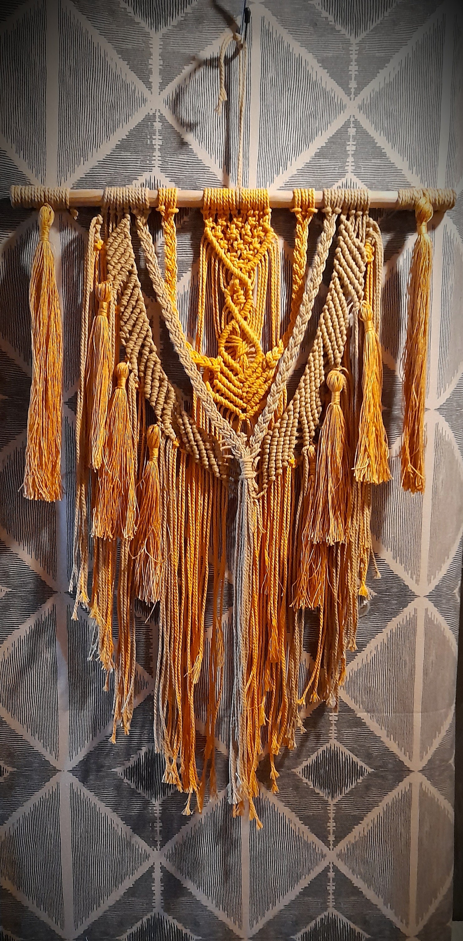 Decoration Murale en Macramé