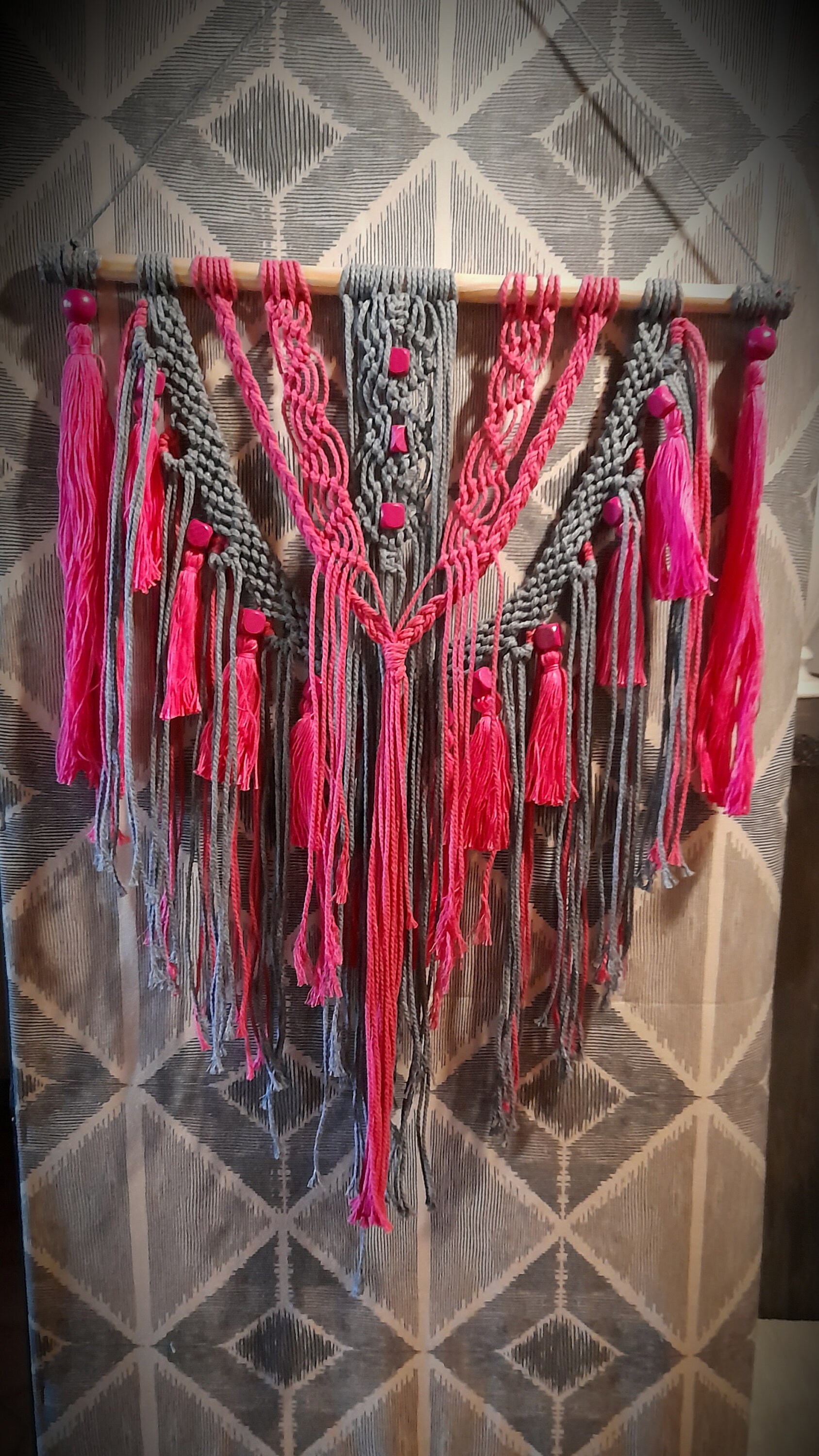 Decoration Murale en Macramé