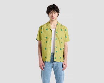 Golden Pineapples Shirt | Hawaii Shirt | Short Sleeve Camp Collar Shirt | Party Shirt | Boyfriend Gift | Vacation Shirt | Casual Shirt