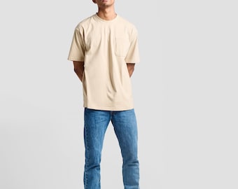 Oversized T-shirt met zak | Bruin | Feestshirt | Vriendje cadeau | Vakantieshirt | Normaal shirt