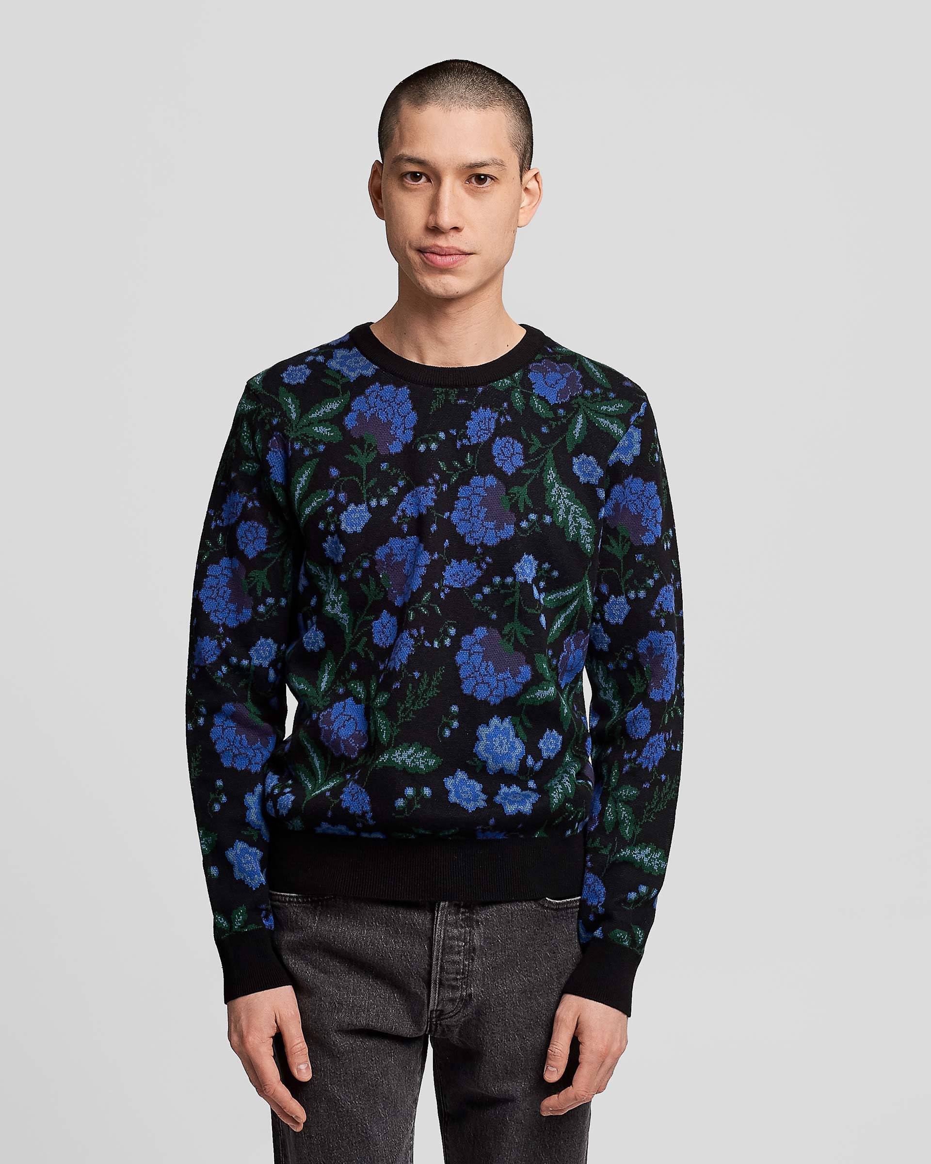 Mens Knit Sweater Patterned Sweater 