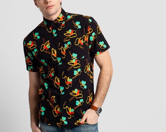 Floral Printed Shirt | Short Sleeve Button Up Shirt | Hawaiian Shirt | Party Shirt | Boyfriend Gift | Vacation Shirt | Casual Summer Shirt