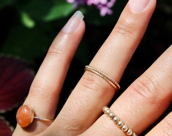 Sparkle Stackable Ring • 14K Gold Filled • Handmade