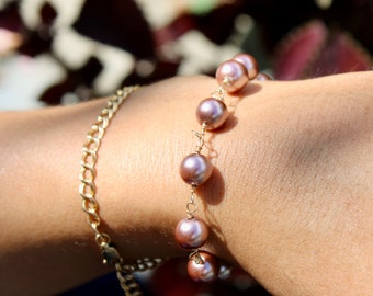 All Around Blush Pink Pearls • Fresh Water Pearl • 14K Gold Filled • Multiple Sizes Available • Handmade