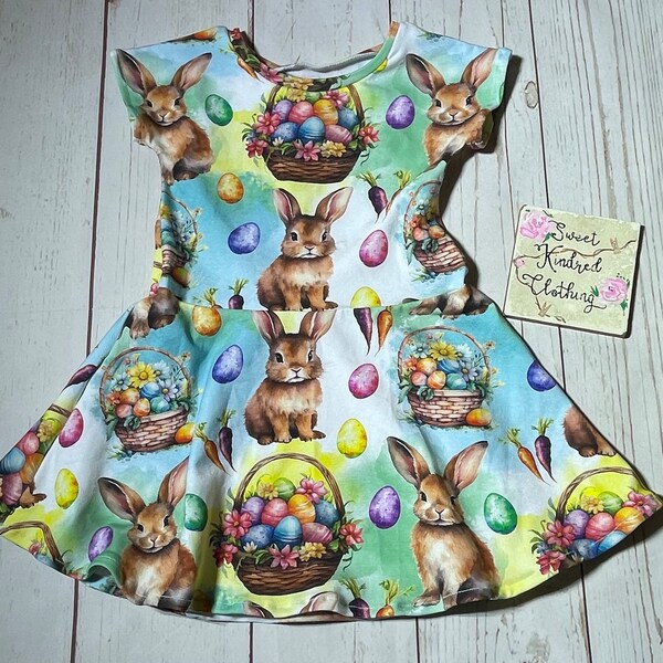 Easter dress, Bunny dress, rabbit dress, cute animal dress