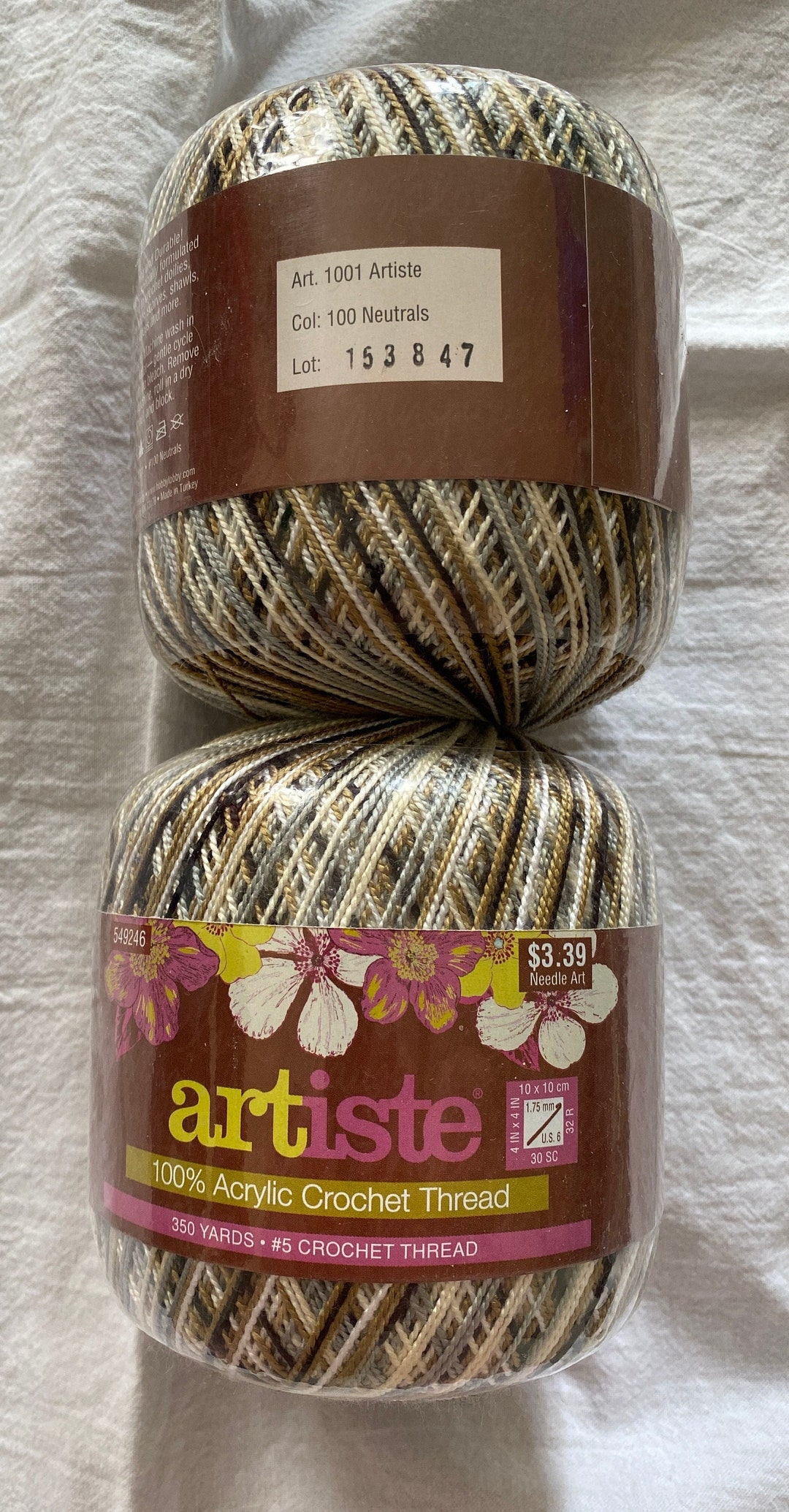 Artiste Acrylic Crochet Thread Etsy
