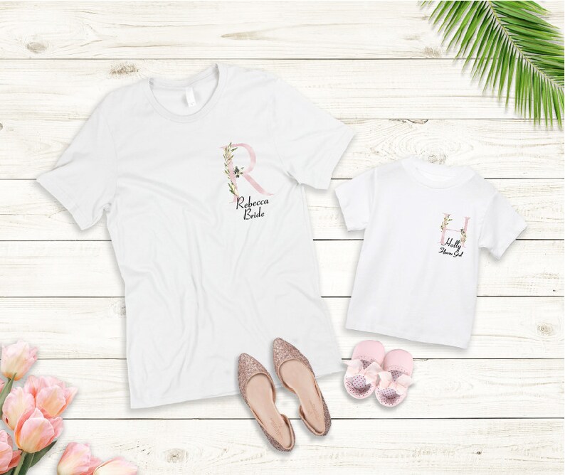 personalised flower girl t shirt