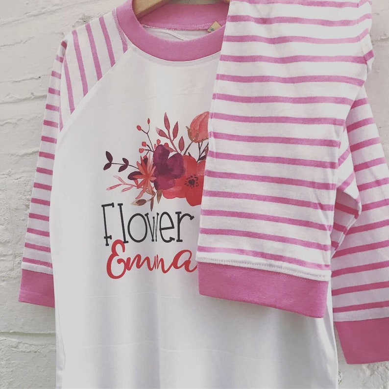 personalised flower girl t shirt