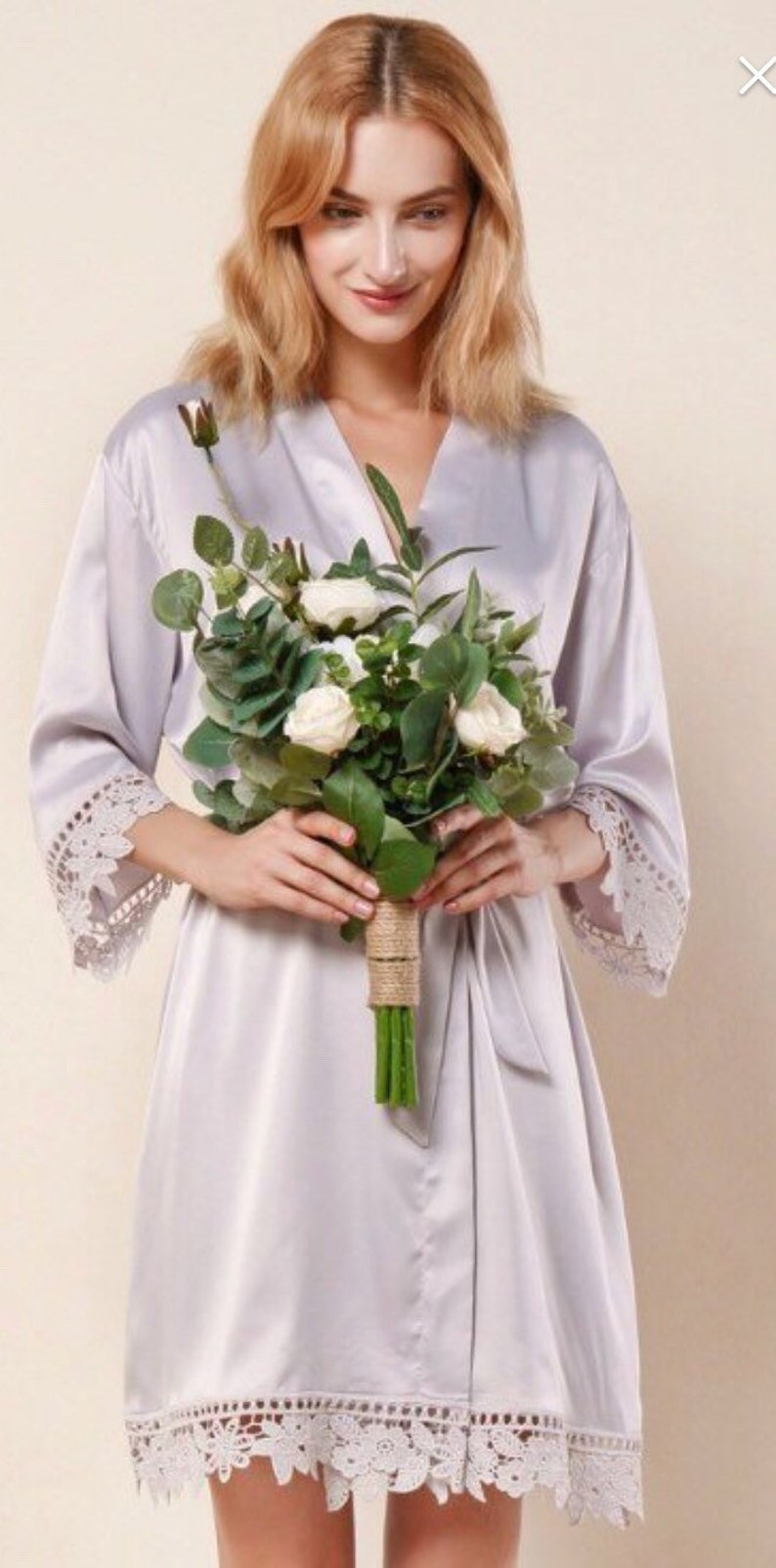 Lace Bride Robe Bridal Robes Satin Dressing Gown Blush Pink Robe Bridesmaid Dressing Gown Wedding Party Robes Wedding Dressing Gown