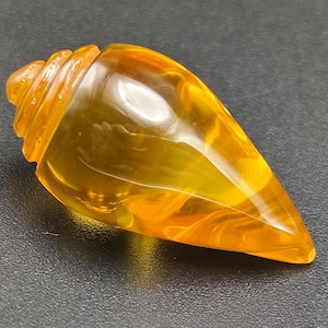 Mystic Yellow Energy Ganesh Shell Naga Eye Gemstone Crystal Charm Wealth Lucky Fortune Talisman Pendant Thai Buddha Amulet #aa4743