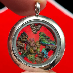 Mysterious Sacred iridescent 7 Color Leklai Ngok Stone Charm Protect Talisman Famous Pendant Thai Buddha Amulet #aa4815