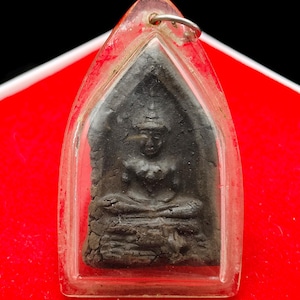 Cased Phra Kru Magic Herb Charm Protect Talisman Pendant Thai Buddha Amulet #aa4624