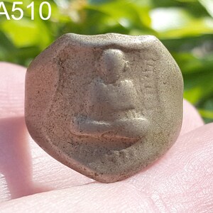 LP Tuad Tuad Wat Chang Hai Magic Talisman Thai Buddha Amulet Ring 5.5 US #510c