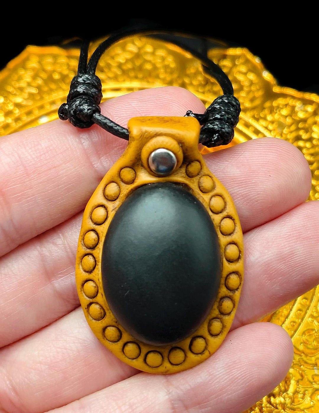Talisman Rope Powerful Sacred Leklai Stone Charm Wealth Lucky Talisman Rope Necklace ...